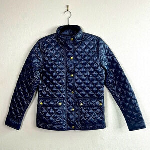 J. Crew Blue Quilted Light Weight Jacket